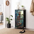 thumbnail image 6 of Stained Glass Style Dresser for Bedroom with 4 Storage Drawers Vibrant Aquatic Life Octopus Dressers Chest of Drawers Steel Framed Fabric Closet Organizers for Nursery Entryway Housewarming Gift, 6 of 8