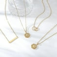 thumbnail image 4 of TURANDOSS Layered Initial Necklaces for Women 14K Gold Plated Bar Dainty Hexagon Letter Infinity Circles Necklace for Women Jewelry Gifts, 4 of 10