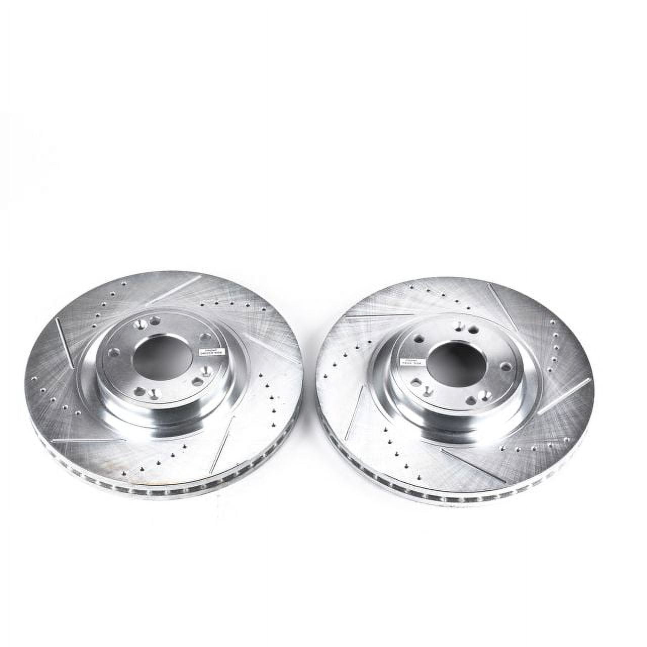 Power Stop Front Pair of Drilled and Slotted Brake Rotors JBR1375XPR