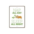 thumbnail image 2 of Nap All Day Novelty Sign, Metal Wall Decor - 10x14 inches, 2 of 4