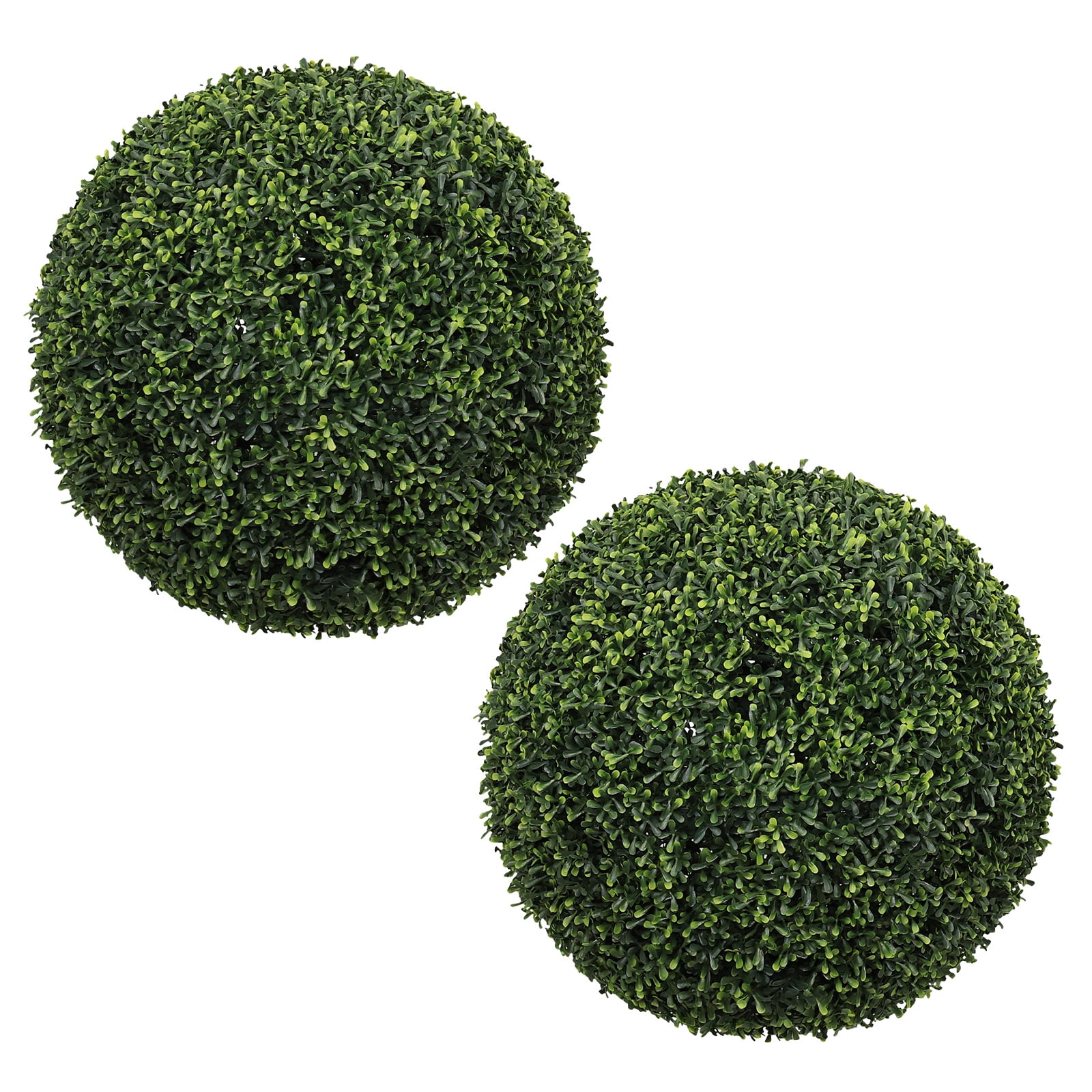 Artificial Topiary Balls, Faux Boxwood Large Green Decorative Spheres for Garden Front Porch Outdoor Decor, Green