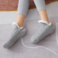 thumbnail image 4 of Zhaomeidaxi Floor Socks Are Thickened and Velvet in the Tube Step on the Floor Socks for Cold, Warm and Comfortable Winter Home Essential Socks Grey 28cm, 4 of 9