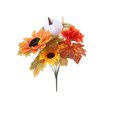 thumbnail image 2 of LiUMX Artificial Fall Sunflower and Maple Leaf Bouquet, Multicolor Faux Floral Arrangement with Pumpkins and Berries, Plastic Thanksgiving Harvest Home Decor, 2 of 6