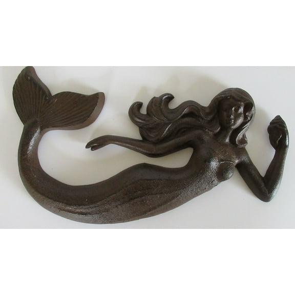GSM Cast Iron Mermaid Wall Decor Mermaid