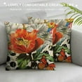 thumbnail image 3 of Jiayy Floral Throw Pillow Covers 18x18 Colourful Flowers Butterfly &amp; Dragonfly Decorative Pillow Covers for Spring Decor, 3 of 5
