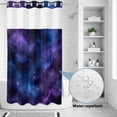 thumbnail image 4 of No Hook Shower Curtain with Built-in Rings - Blue Purple Galaxy Stars Washable Waterproof Fabric Bathroom Curtains for Hotel,Rentals, Stall 54 X 78 Inch , Space Universe Themed, 4 of 9