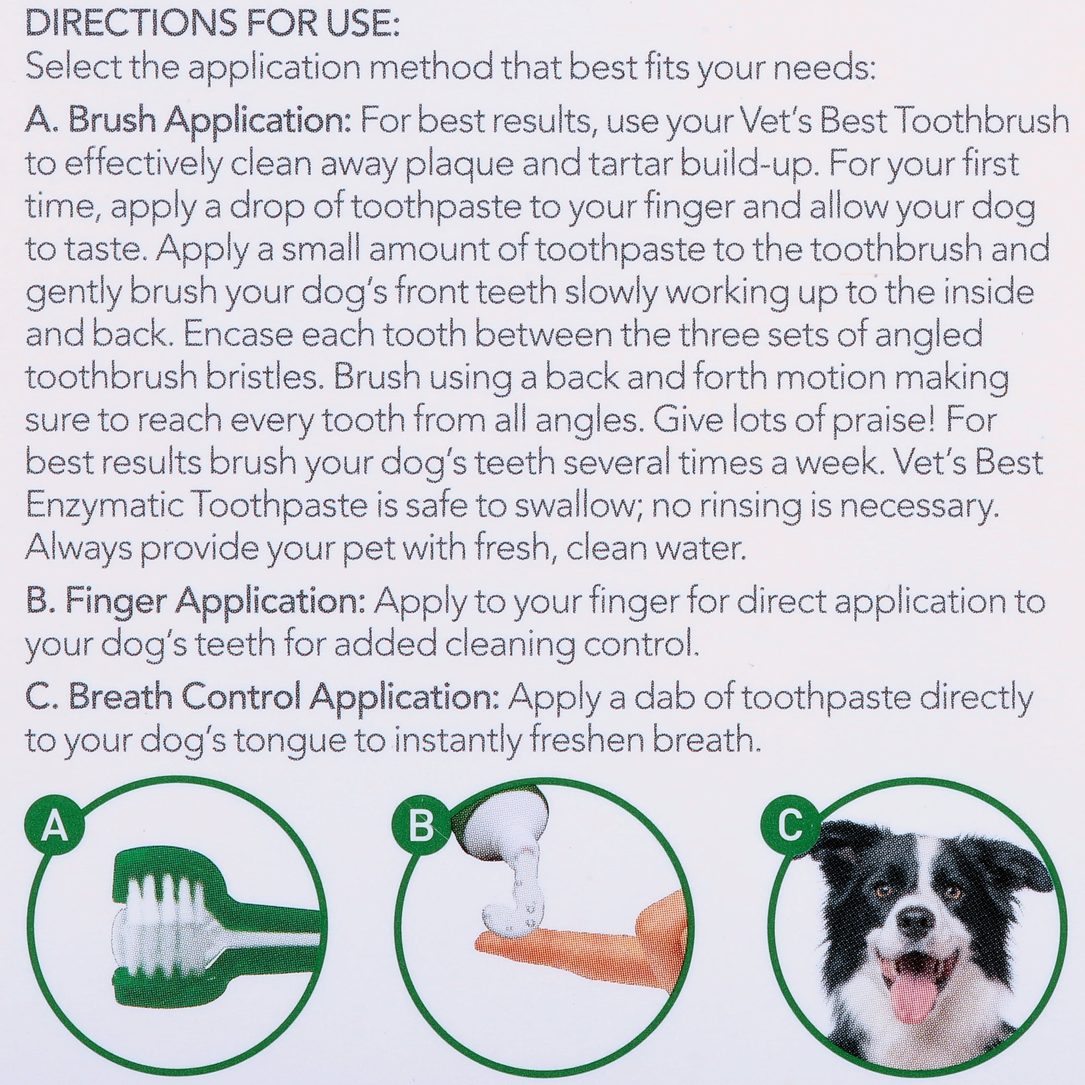 Vet's Best Enzymatic Dog Toothpaste and Brush Kit for Tartar