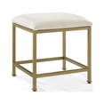 thumbnail image 2 of Maykoosh Timeless Trends Vanity Stool Soft Gold, 17"D x 18"W x 27.75"H, Art Deco Inspired Design, Sturdy Steel Construction, Versatile Vanity Desk Stool/Chair, Stylish Stool for Vanities, 2 of 9