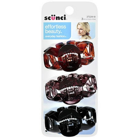 (2 Pack) Scunci Effortless Beauty Hair Clips, 3 (Best Hair Clips For Styling)