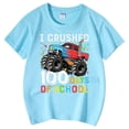 thumbnail image 3 of Hauts pour Filles Décontractés Imprimés Col Rond Manches Courtes T-Shirts Confortables pour Filles Vêtements Décontractés Légers Hauts d'Été pour Enfants, 3 of 5