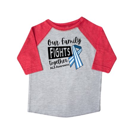 

Inktastic Our Family Fights Together ALS Awareness Gift Toddler Boy or Toddler Girl T-Shirt