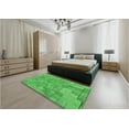 thumbnail image 4 of Ahgly Company Indoor Square Patterned Neon Green Area Rugs, 3' Square, 4 of 6