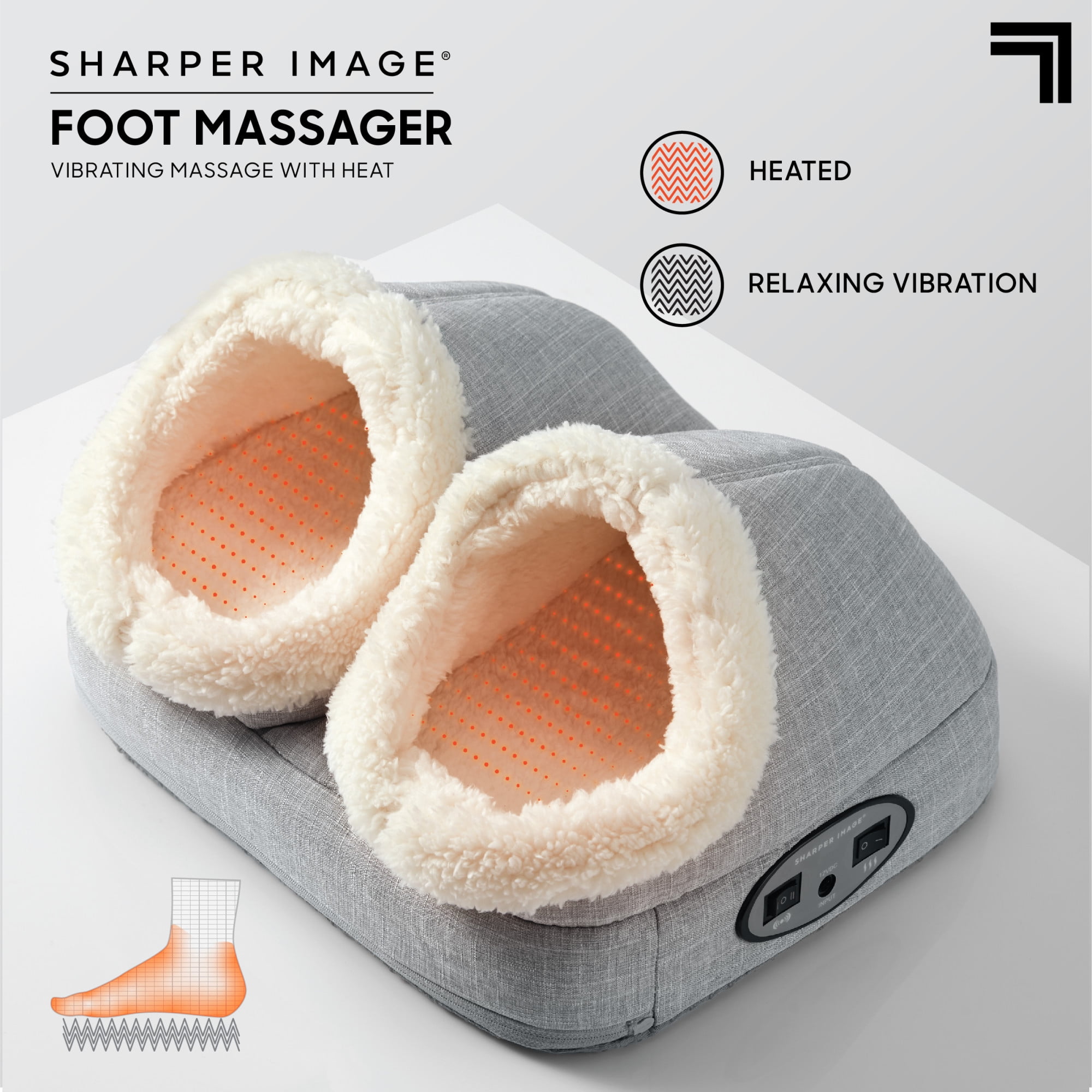 Sharper Image Heated Neck and Shoulder Massager + Acupoint Acupressure Foot  Massager Holiday Bundle
