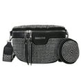 thumbnail image 2 of Fashion Rhinestone Waist Belt Bag Shoulder Crossbody PU Leather Chest Phone Pack F-White, 2 of 6