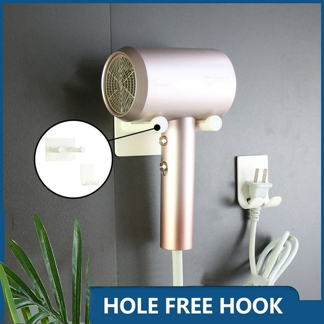 Cqxid Electrical Tools Under $5 Rack Air Duct Hair Rack Hole Dryer Bracket Without Storage In Toilet Tools & Home Improvement