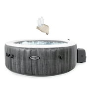 Intex PureSpa Plus Inflatable Hot Tub + Intex Tray Accessories (4 Pack)