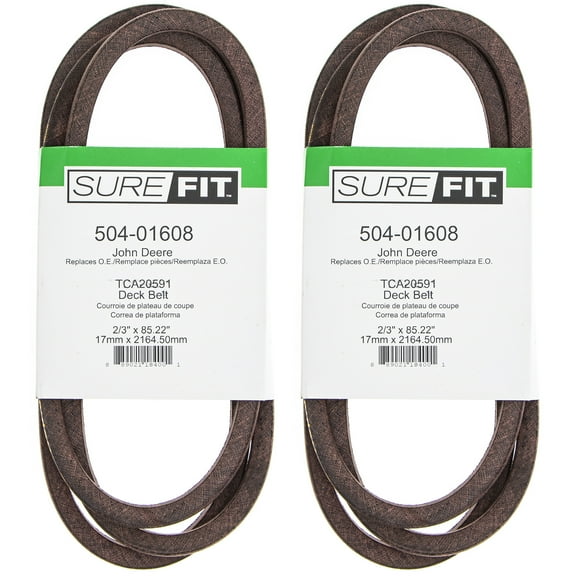 SureFit 36" Deck Drive Belt John Deere TCA20591 WH36A WHP36A Walk Behind 2PK