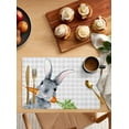 thumbnail image 2 of Easter Placemats Bunny Rabbit Carrot Place Mats for Dining Room Dinner Table Gray Buffalo Plaid Washable Table Mats Spring Easter Day Kitchen Decorations Set of 6, 2 of 6