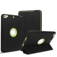 thumbnail image 1 of Mignova For New iPad 9.7 2017/2018 Case Heavy Duty Full Body Rugged Protective Case with Auto Sleep/Wake Up Stand Folio&Three Layer Design for Apple iPad 9.7 inch 2017/2018 (Black+Green), 1 of 9