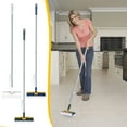 thumbnail image 2 of XEOVHV Floor Scrub Brush, 43" Telescopic Handle 3 in 1 Scrape Brush Stiff Bristle Shower Scrubber for Cleaning Patio Bathroom Garage Kitchen Wall Deck Tub Tile, 2 of 8