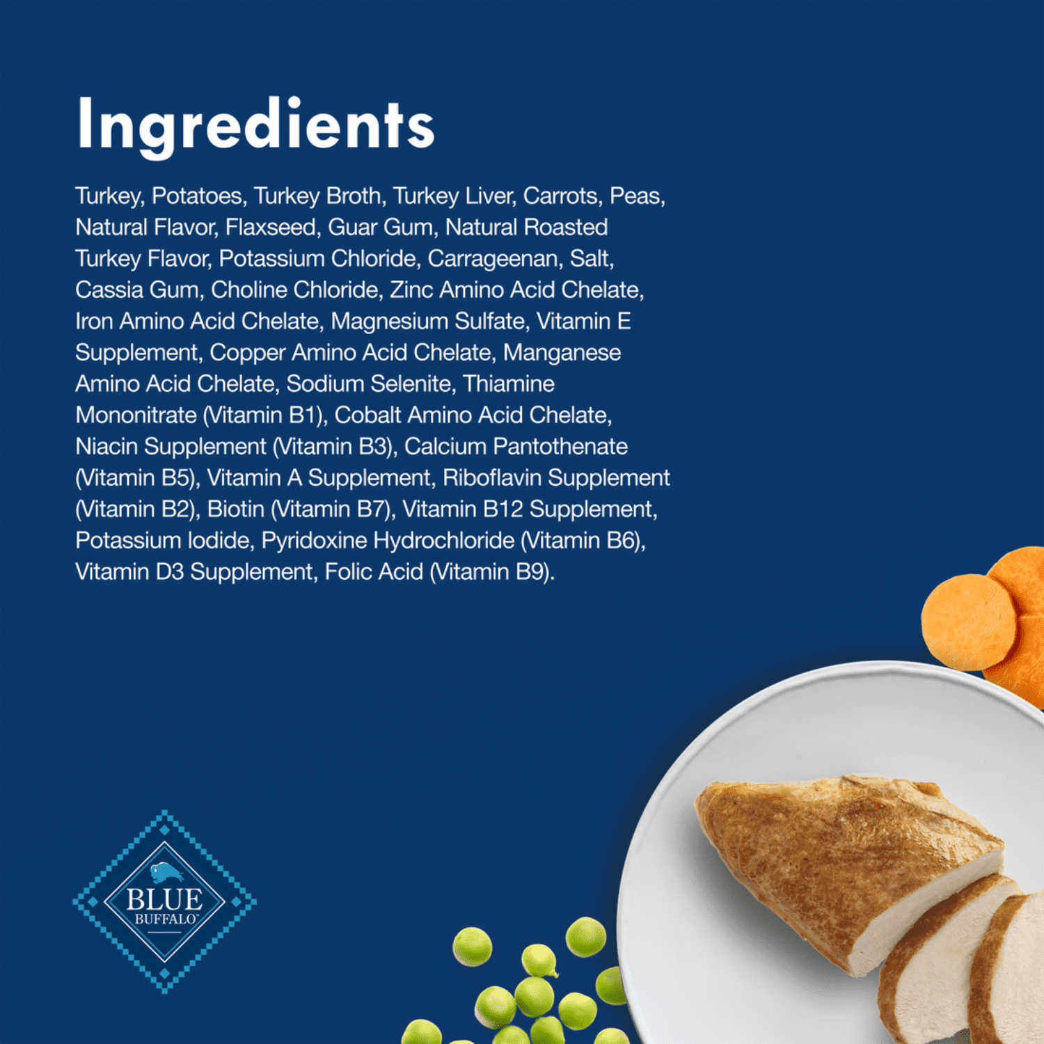 Blue Buffalo Delights Roasted Turkey Flavor Pate Dog Food Trays, 3.5-oz, 99g