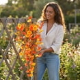 thumbnail image 4 of Artificial Hanging Fall Flowers Fall Decorations, UV Resistant Realistic Fake Trailing for Outdoors Faux Hanging Plants Flower for Outside Home Indoor Planter Porch Patio, 4 of 6