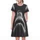 thumbnail image 1 of Balery Black And White Shark Vestidos sueltos de manga corta para mujer, vestidos de verano 2025, vestidos casuales de corte A con vuelo., 1 of 6