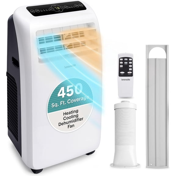 SereneLife SLACHT108 Portable Room Air Conditioner And Heater (10,000 BTU)