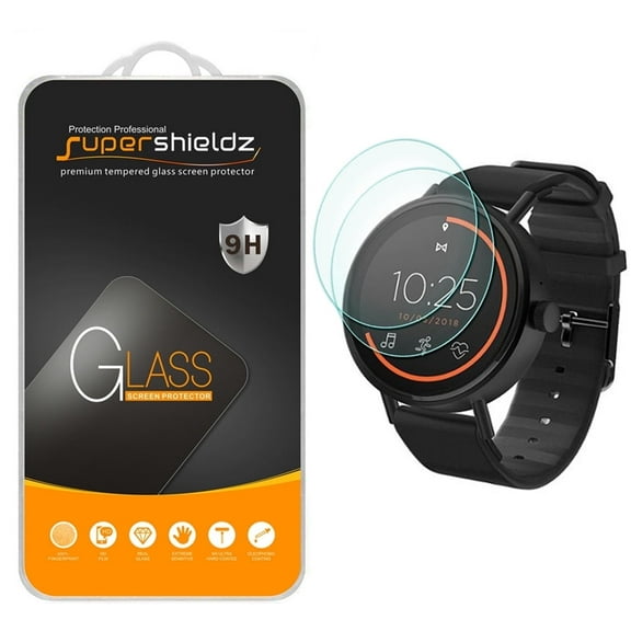 [2-Pack] Supershieldz for Misfit Vapor 2 (46mm) Tempered Glass Screen Protector, Anti-Scratch, Anti-Fingerprint, Bubble Free