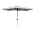 thumbnail image 4 of 6x9FT Outdoor Rectangular Umbrella with with Crank and Push Button Tilt, Large Sun Patio Waterproof Umbrella for Deck Pool Backyard Garden, No Base Included, Frozen Dew, 4 of 7