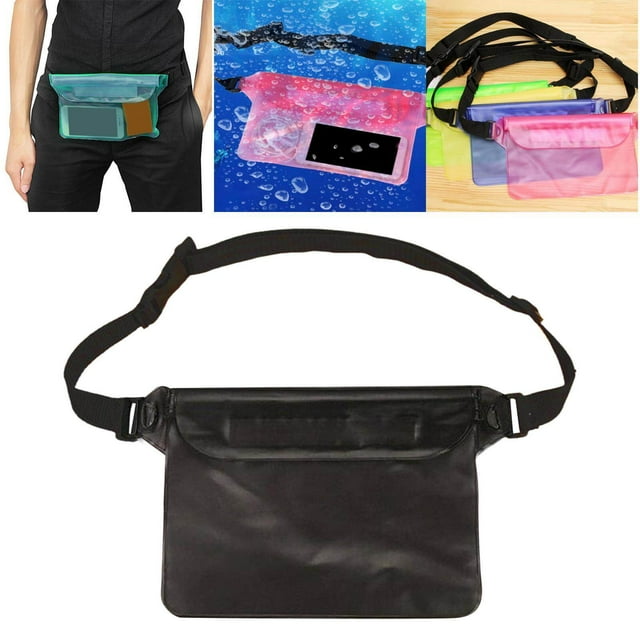 ziyahi Sac Étanche de Natation avec Sangle de Taille Réglable Noir