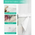 thumbnail image 3 of No Hook Shower Curtain with Snap in Liner, Summer Tropical Green Palm Trees Beige Texture Hotel Shower Curtains for Bathroom, Washable Shower Curtain Liner Set with Mesh Top Window, 72"x72", 3 of 6