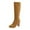 Brown Knee High Boots, variant on KIJBLAE Women's Knee High Boots Fashion Suede Block Heel Round Toe Over The Knee Boots Chunky Heel Fall Winter Boots Black 38