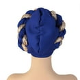 thumbnail image 4 of Uqiangy Head Wraps for Women Head Wraps for Cancer Patients Women Head Scarves Jewish Head Coverings for Women Turbans for Women with Cancer Hijab Undercap Turbans for Women Blue, 4 of 5