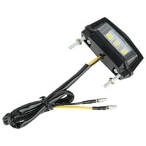 Luxshiny Black LED License Plate Light for Car and Motorcycle Tail Light Weatherproof Design