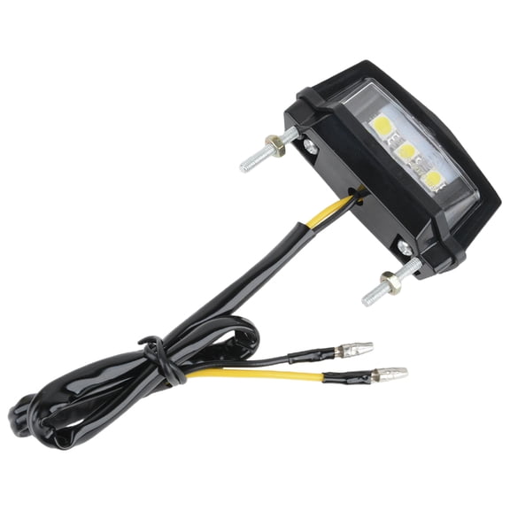 Luxshiny Black LED License Plate Light for Car and Motorcycle Tail Light Weatherproof Design