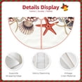 thumbnail image 4 of Daiia Starfishes Shells Drawing Merry Christmas Tree Skirt , Xmas Large Lace-up Tree Skirt, Santa Snowflakes Rustic Home Decorations New Year Party Farmhouse Decor-30", 4 of 7