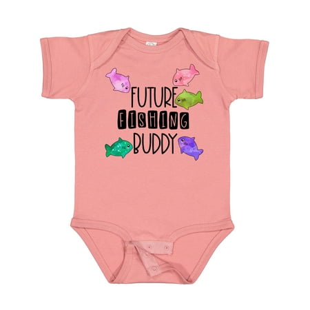 

Inktastic Future Fishing Buddy with Colorful Fish Boys or Girls Baby Bodysuit
