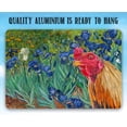 thumbnail image 3 of Metal Sign - Irises Painting - Interrupted by Rooster - Durable Metal Sign - Use Indoor/Outdoor - Funny and Artsy Chicken Farm and Coop Decor and Gift (12" x 18"), 3 of 5