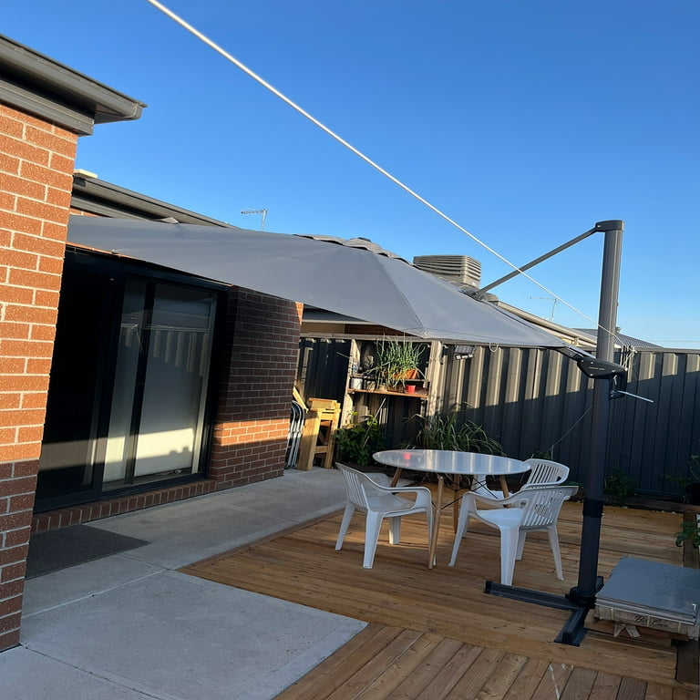 4 x 8 patio umbrella PURPLE LEAF 8' 8' 240 GSM Excellent UV Protection Taupe you can place additional sandbags or weights on the base GDFStudio - 14.4'x8.4' Double-Sided Patio
