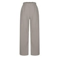 thumbnail image 6 of Women's Casual Wide Leg Palazzo Pants High Waisted Smocked Lounge Trousers with Pockets, 6 of 6