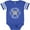 Football Blue and White, variant on Inktastic Brain Cancer Awareness with Grey Ribbon and Butterfly Boys or Girls Baby Bodysuit