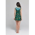 thumbnail image 2 of Hawaii Hangover Women's Green Flamingo Swim Skirt with Tie Mesh Hoodied Cover up L, 2 of 5