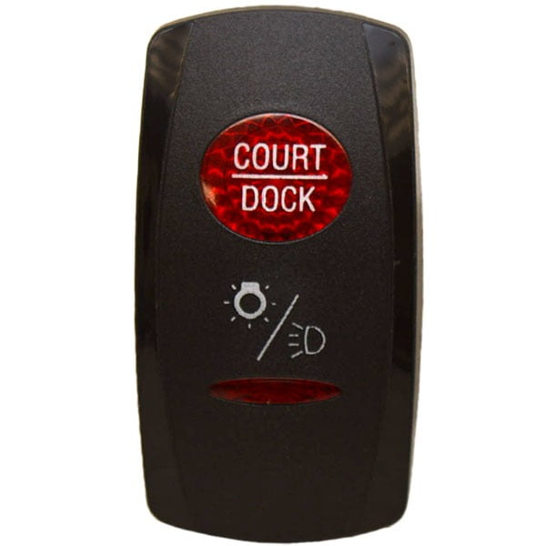 Carling Boat Rocker Switch Cover Court / Dock Black Plastic Actuator