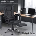 thumbnail image 4 of Silla Ejecutiva para Oficina con Reposapies Reclinable Y Giratoria Asiento para Trabajo Ergonómica con Descansapies Y Masaje De Espalda Asiento Y Respaldo Acojinados, 4 of 7