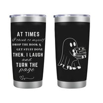 Gifts for Book Lovers, Literature Tumbler 20 oz with Lid Stainless Steel, Bookworm Gifts for Women, Friends Bookish Items