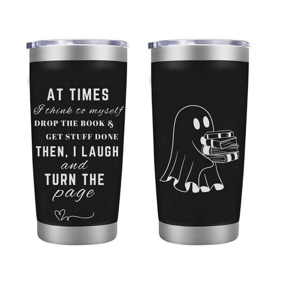 Gifts for Book Lovers, Literature Tumbler 20 oz with Lid Stainless Steel, Bookworm Gifts for Women, Friends Bookish Items