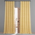 thumbnail image 2 of Martinique Yellow Printed Cotton Hotel Blackout Curtain (1 Panel), Martinique Yellow, 50W X 108L, 2 of 6