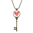 thumbnail image 1 of Valentine's Day Red Heart Shaped Key Necklace Pendant Tray Embellished Chain, 1 of 3