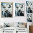 thumbnail image 4 of Designart "Watercolor Family Of Highland Yaks I" Yaks Floater Framed Canvas Wall Art, 4 of 5